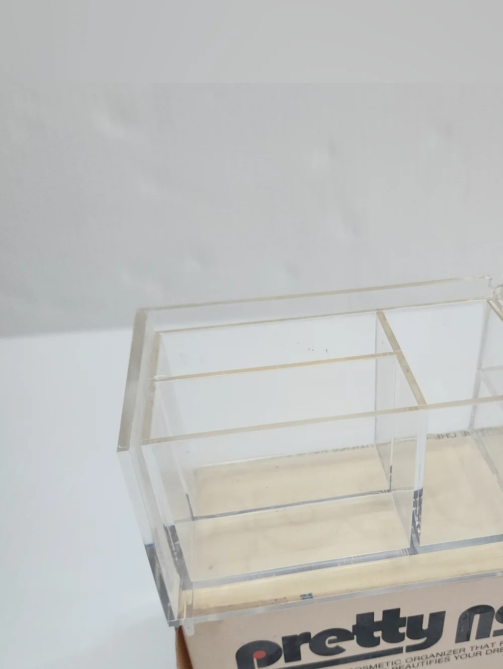 Vintage Pretty Neat Stackable Cosmetic Organizer Clear Color 1982 NOS in Box